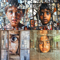 ucsbmat255_a_house_of_glass_mirrors_in_mosaic_pattern_each_refl_85b97699-28d8-45cb-82a2-c3879c983f63.png